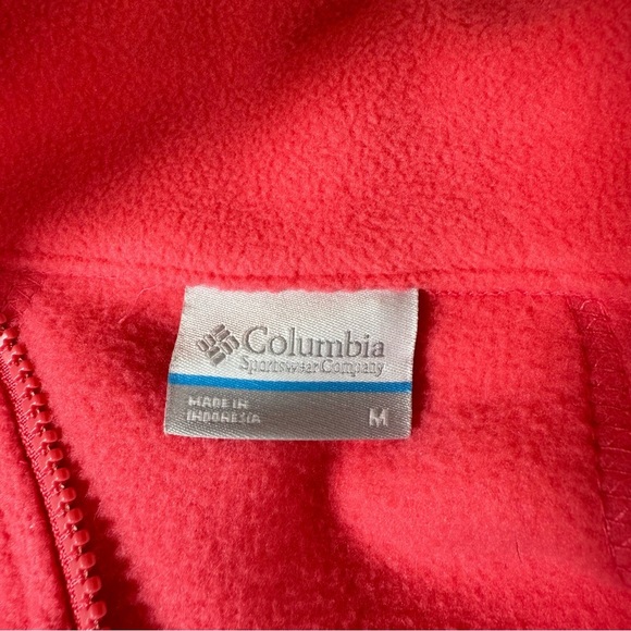 Columbia Womens Red Fleece Jacket M NWT Cozy Warm Outdoor Layering Fall Winter - Picture 10 of 11